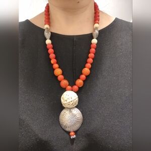 OOAK Genuine Apple Corals Necklace
